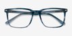 Tactician Blue Striped AcetateEyeglass Frames from EyeBuyDirect, Closed View