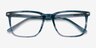 Tactician Blue Striped AcétateMontures de lunettes de vue d'EyeBuyDirect, Vue Rapprochée