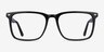 Tactician Noir AcétateMontures de lunettes de vue d'EyeBuyDirect, Vue de Face