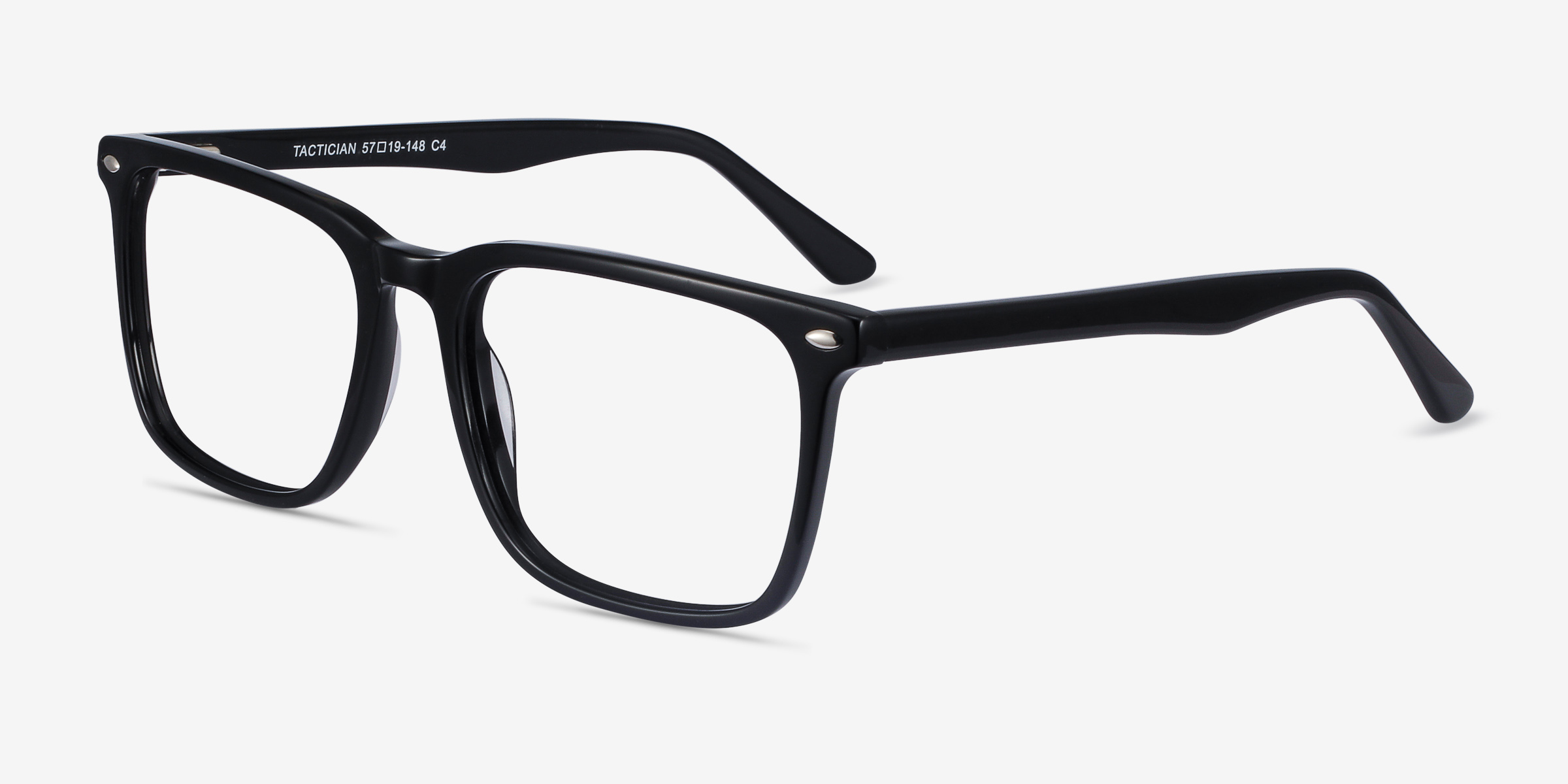 Tactician Rectangle Black Glasses for Men | Eyebuydirect