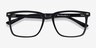 Tactician Noir AcétateMontures de lunettes de vue d'EyeBuyDirect, Vue Rapprochée
