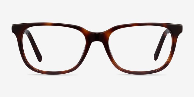 Peruse Brown Tortoise AcétateMontures de lunettes de vue d'EyeBuyDirect, Vue de Face