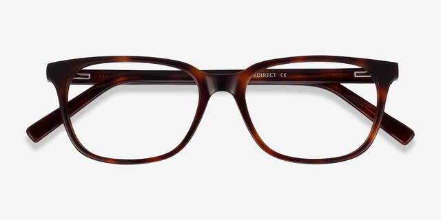 Peruse Brown Tortoise AcétateMontures de lunettes de vue d'EyeBuyDirect, Vue Rapprochée