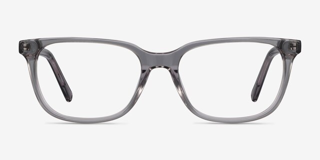 Peruse Clear Gray AcetateEyeglass Frames from EyeBuyDirect, Front View