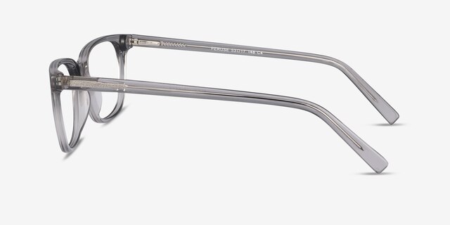 Peruse Clear Gray AcetateEyeglass Frames from EyeBuyDirect, Side View