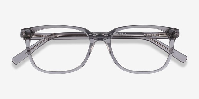 Peruse Clear Gray AcetateEyeglass Frames from EyeBuyDirect, Closed View