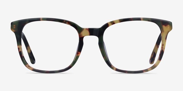 Tower Green Tortoise AcétateMontures de lunettes de vue d'EyeBuyDirect, Vue de Face