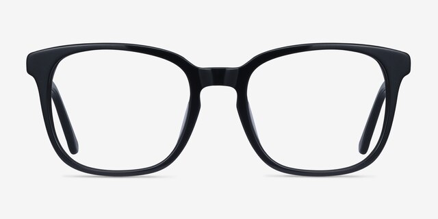 Tower Black AcetateEyeglass Frames from EyeBuyDirect, Front View