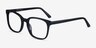 Tower Black AcetateEyeglass Frames from EyeBuyDirect, Angle View