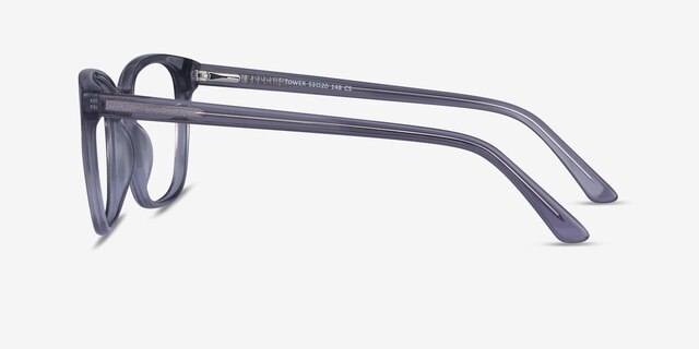 Tower Gris AcétateMontures de lunettes de vue d'EyeBuyDirect, Vue de Côté
