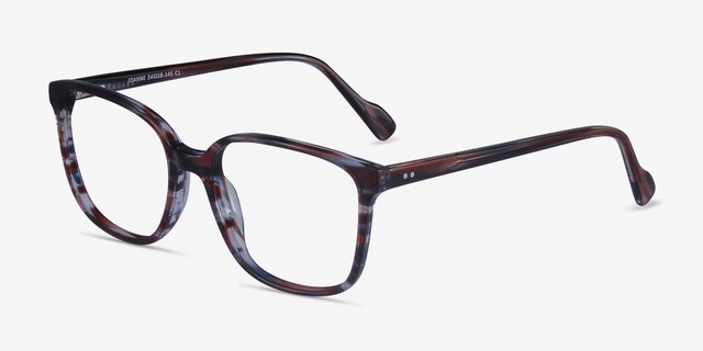 Joanne Striped AcetateEyeglass Frames from EyeBuyDirect, Angle View