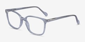 Joanne Transparent Acétate Montures de lunettes de vue d'EyeBuyDirect, Vue d'Angle