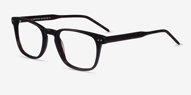 Illustrate Tortoise AcetateEyeglass Frames from EyeBuyDirect, Angle View