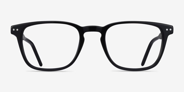 Illustrate Black AcetateEyeglass Frames from EyeBuyDirect, Front View