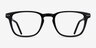 Illustrate Black AcetateEyeglass Frames from EyeBuyDirect, Front View