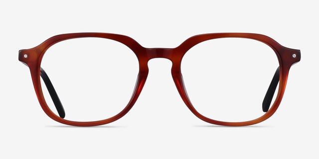 Atlantic Orange AcetateEyeglass Frames from EyeBuyDirect, Front View