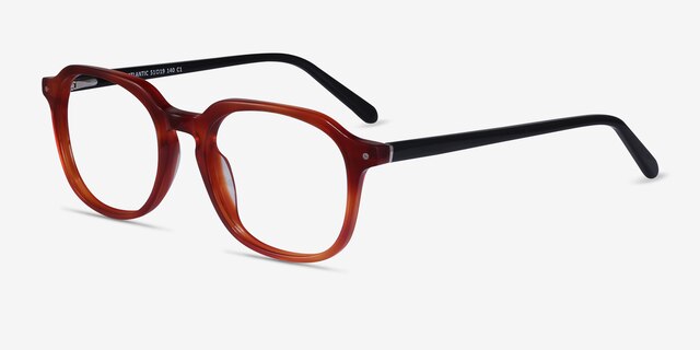 Atlantic Orange AcetateEyeglass Frames from EyeBuyDirect, Angle View