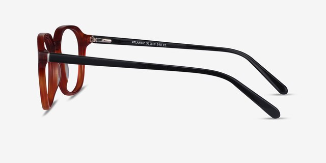 Atlantic Orange AcetateEyeglass Frames from EyeBuyDirect, Side View