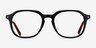 Atlantic Black AcetateEyeglass Frames from EyeBuyDirect, Front View