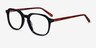 Atlantic Black AcetateEyeglass Frames from EyeBuyDirect, Angle View