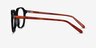 Atlantic Black AcetateEyeglass Frames from EyeBuyDirect, Side View