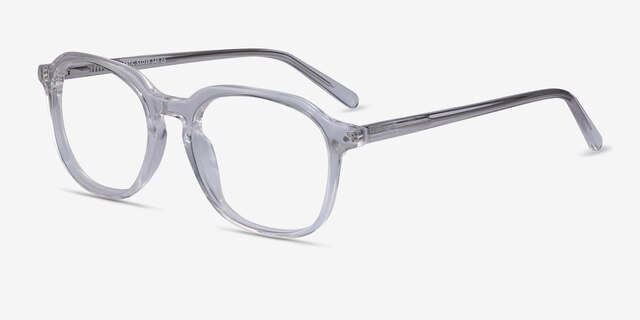 Atlantic Clear AcetateEyeglass Frames from EyeBuyDirect, Angle View