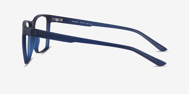 Spencer Blue PlasticEyeglass Frames from EyeBuyDirect, Side View