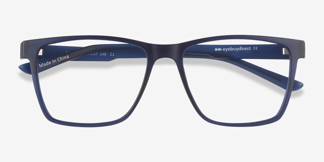Spencer Blue PlasticEyeglass Frames from EyeBuyDirect, Closed View