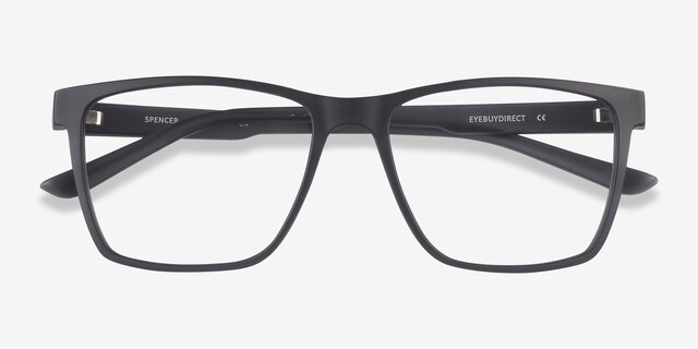 Spencer Gray PlasticEyeglass Frames from EyeBuyDirect, Closed View