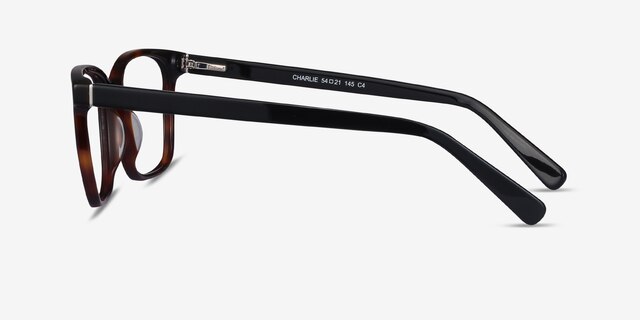 Charlie Brown Tortoise AcetateEyeglass Frames from EyeBuyDirect, Side View