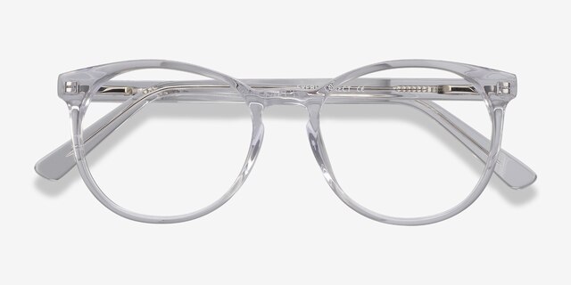 Dulce Clear AcetateEyeglass Frames from EyeBuyDirect, Closed View