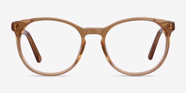 Dulce Yellow AcetateEyeglass Frames from EyeBuyDirect, Front View
