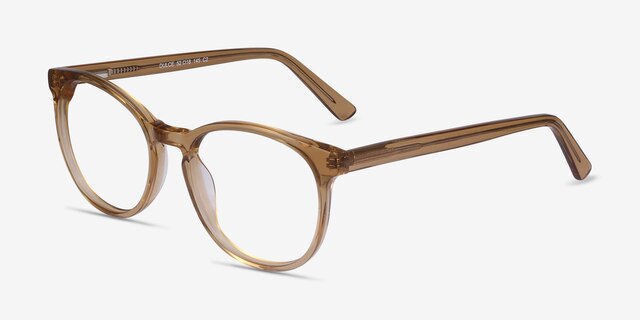 Dulce Yellow AcetateEyeglass Frames from EyeBuyDirect, Angle View