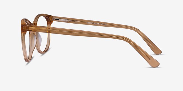 Dulce Yellow AcetateEyeglass Frames from EyeBuyDirect, Side View