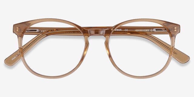 Dulce Yellow AcetateEyeglass Frames from EyeBuyDirect, Closed View