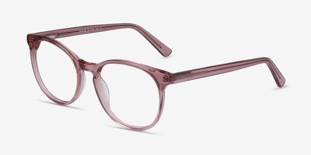 Dulce Rose AcétateMontures de lunettes de vue d'EyeBuyDirect, Vue d'Angle