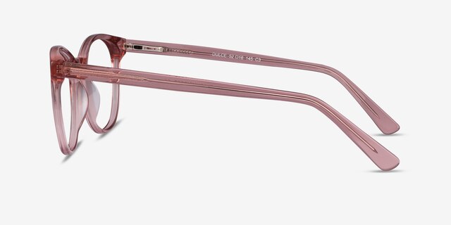 Dulce Rose AcétateMontures de lunettes de vue d'EyeBuyDirect, Vue de Côté
