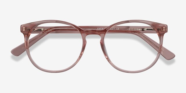 Dulce Rose AcétateMontures de lunettes de vue d'EyeBuyDirect, Vue Rapprochée