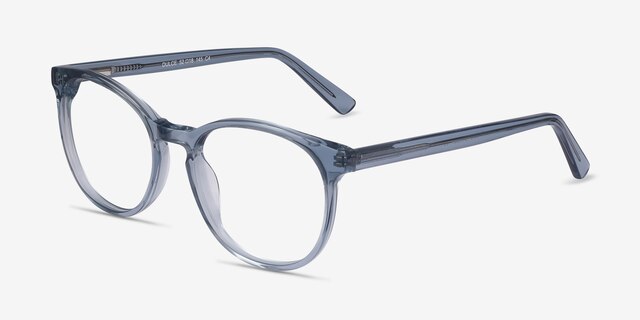 Dulce Blue AcetateEyeglass Frames from EyeBuyDirect, Angle View
