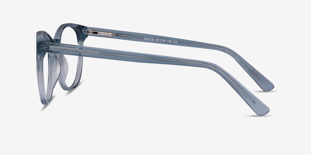 Dulce Blue AcetateEyeglass Frames from EyeBuyDirect, Side View