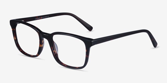 Longway Dark Tortoise AcetateEyeglass Frames from EyeBuyDirect, Angle View