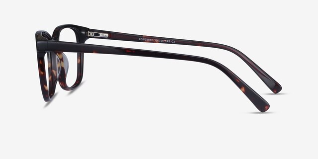Longway Dark Tortoise AcetateEyeglass Frames from EyeBuyDirect, Side View