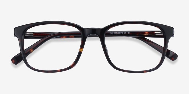 Longway Dark Tortoise AcetateEyeglass Frames from EyeBuyDirect, Closed View