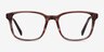 Longway Brown Striped AcetateEyeglass Frames from EyeBuyDirect, Front View