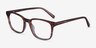 Longway Brown Striped AcetateEyeglass Frames from EyeBuyDirect, Angle View