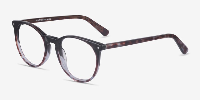 Fleury Écailles AcétateMontures de lunettes de vue d'EyeBuyDirect, Vue d'Angle