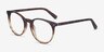 Fleury Brown Floral AcétateMontures de lunettes de vue d'EyeBuyDirect, Vue d'Angle