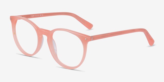 Fleury Pink Orange AcetateEyeglass Frames from EyeBuyDirect, Angle View