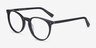 Fleury Black AcetateEyeglass Frames from EyeBuyDirect, Angle View