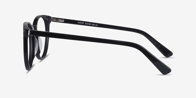Fleury Black AcetateEyeglass Frames from EyeBuyDirect, Side View